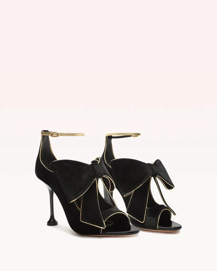 Sandals Women Alexandre Birman Lupita 100 Velvet Black Black