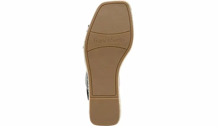 Sandals Women Franco Sarto Franco Carezza Espadrille Wedge Sandal Black Leather
