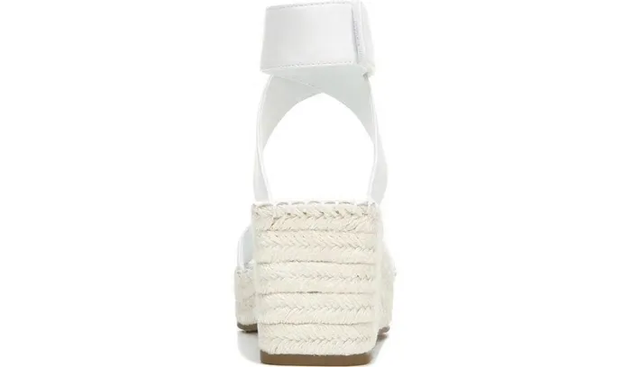 Sandals Women Franco Sarto Franco Carezza Espadrille Wedge Sandal White Leather