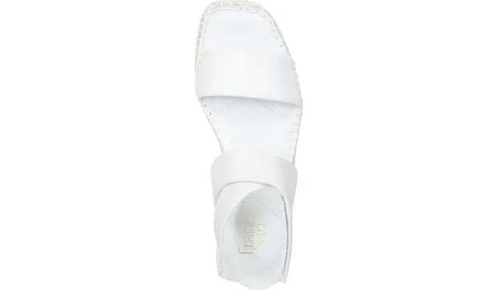Sandals Women Franco Sarto Franco Carezza Espadrille Wedge Sandal White Leather