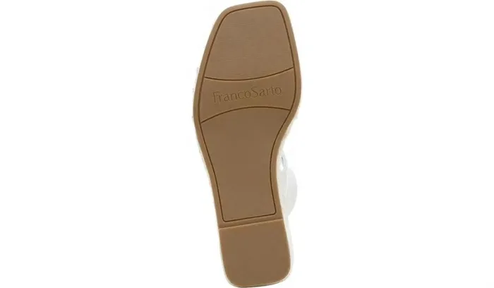 Sandals Women Franco Sarto Franco Carezza Espadrille Wedge Sandal White Leather