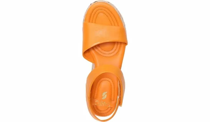 Sandals Women Franco Sarto Sarto Demi 2 Platform Wedge Sandal Orange Leather
