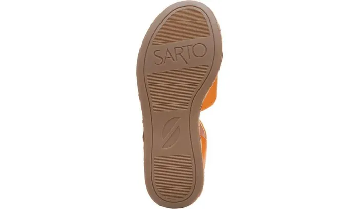 Sandals Women Franco Sarto Sarto Demi 2 Platform Wedge Sandal Orange Leather