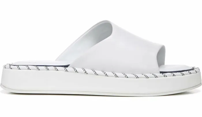 Sandals Women Franco Sarto Sarto Zoe Slide Sandal White Leather