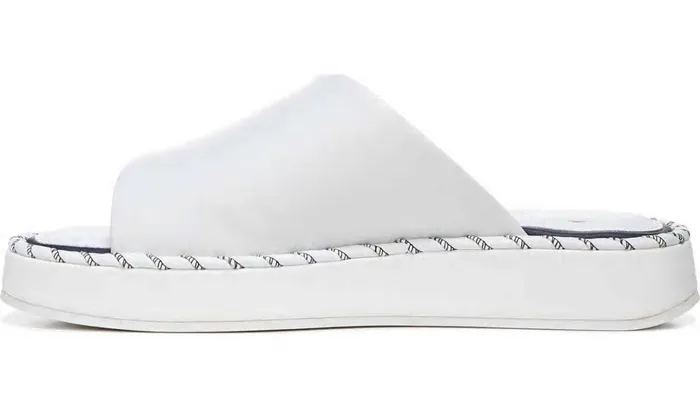 Sandals Women Franco Sarto Sarto Zoe Slide Sandal White Leather