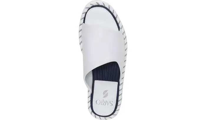 Sandals Women Franco Sarto Sarto Zoe Slide Sandal White Leather