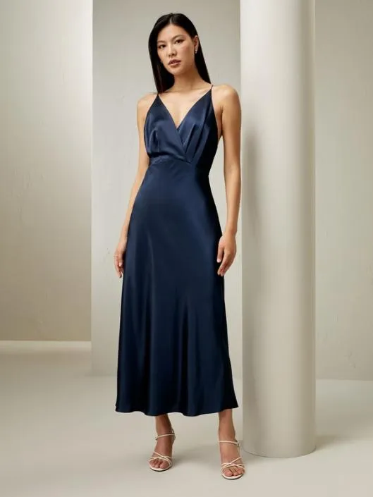 Satin Halter Midi Dress 8211 Perfect For Wedding Guests Or Formal Events Women Jumpsuits Lilysilk Dresses Satin Halter Midi Dress 8211 Perfect For Wedding Guests Or Formal Events Women Jumpsuits Lilysilk Dresses