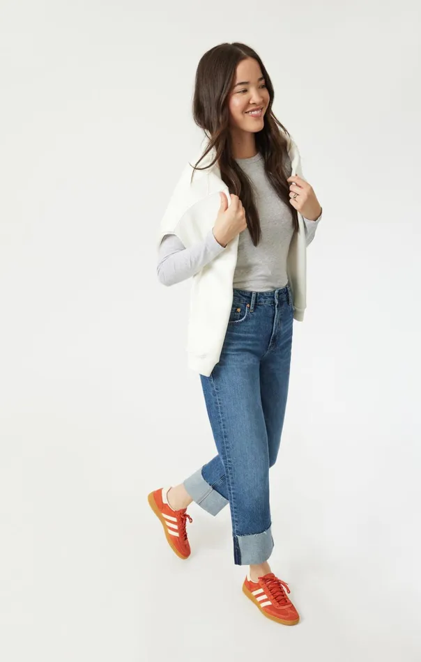 Savannah Cuffed Straight Leg In Shaded Classic Blue Women Mavi Jeans Denim Savannah Cuffed Straight Leg In Shaded Classic Blue Women Mavi Jeans Denim