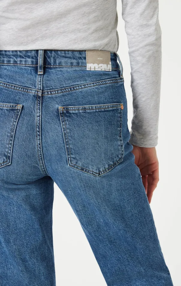 Savannah Cuffed Straight Leg In Shaded Classic Blue Women Mavi Jeans Denim Savannah Cuffed Straight Leg In Shaded Classic Blue Women Mavi Jeans Denim