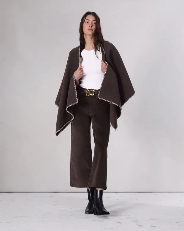 Scarves and Ponchos Women Rag and Bone Ingrid Wool Poncho Mahogany