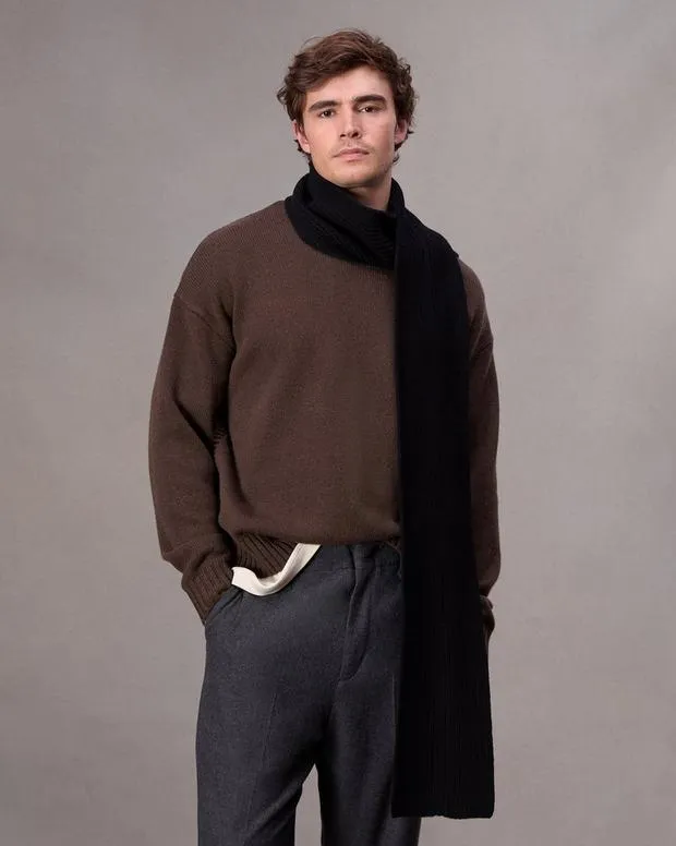 Scarves Men Rag and Bone Max Wool Scarf Black
