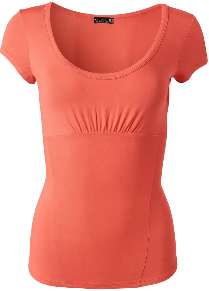 SCOOP NECK TOP Coral Women VENUS Venus Basics Tops