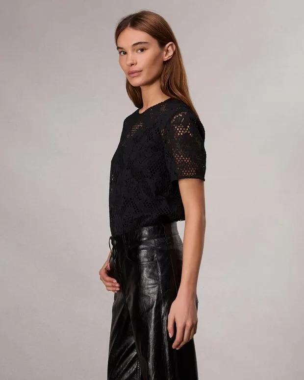 Shirts and Tops Women Rag and Bone Sammie Lace TShirt Black