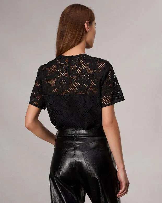 Shirts and Tops Women Rag and Bone Sammie Lace TShirt Black