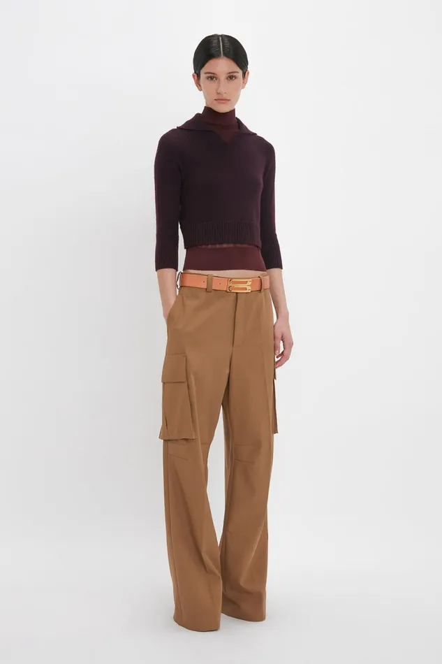 Shirts and Tops Women Victoria Beckham Double Layer Top In Deep Mahogany