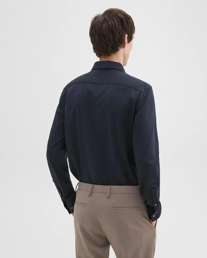 Shirts Men Theory Sylvain Shirt In Structure Knit Eclipse Shirts Men Theory Sylvain Shirt In Structure Knit Eclipse