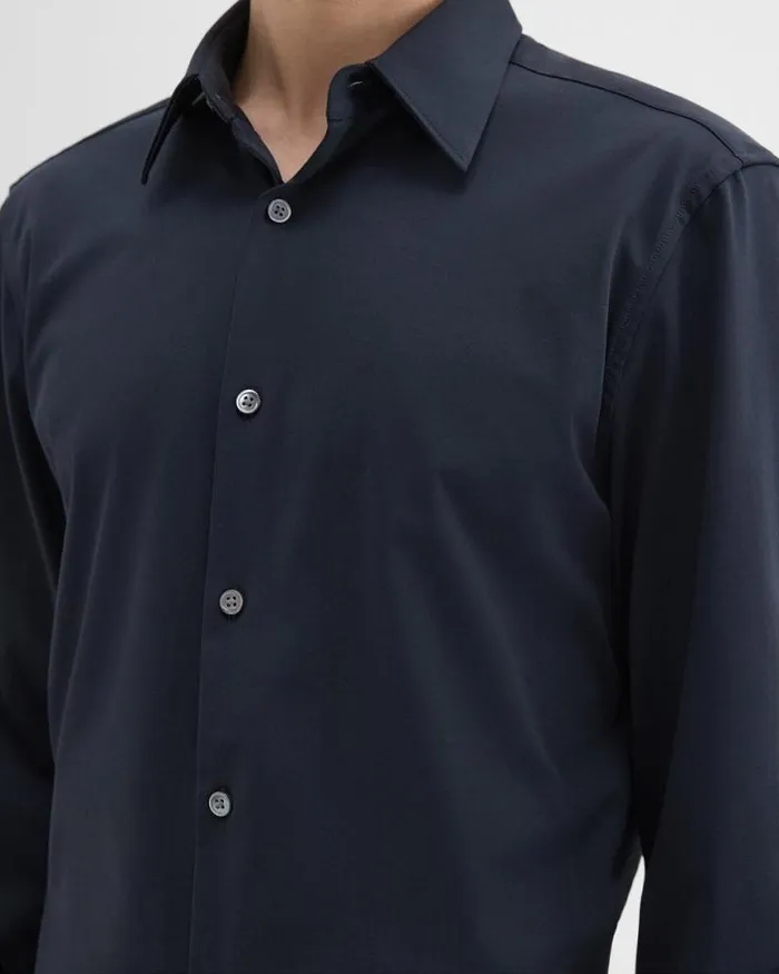 Shirts Men Theory Sylvain Shirt In Structure Knit Eclipse Shirts Men Theory Sylvain Shirt In Structure Knit Eclipse