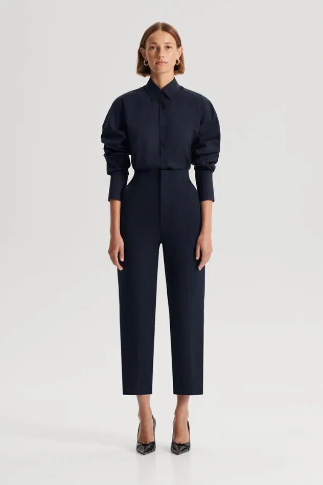 Shirts Women Scanlan Theodore PARACHUTE COTTON SHIRT Navy