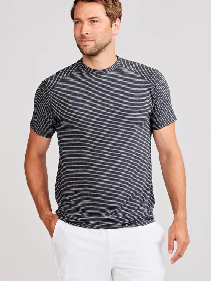 Short Sleeve TShirts Men Tasc Performance Carrollton Fitness TShirt 8211 Mini Stripe