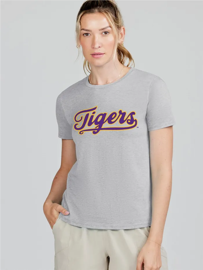 Short Sleeve TShirts Polos Women Tasc Performance Essential T Shirt 8211 LSU
