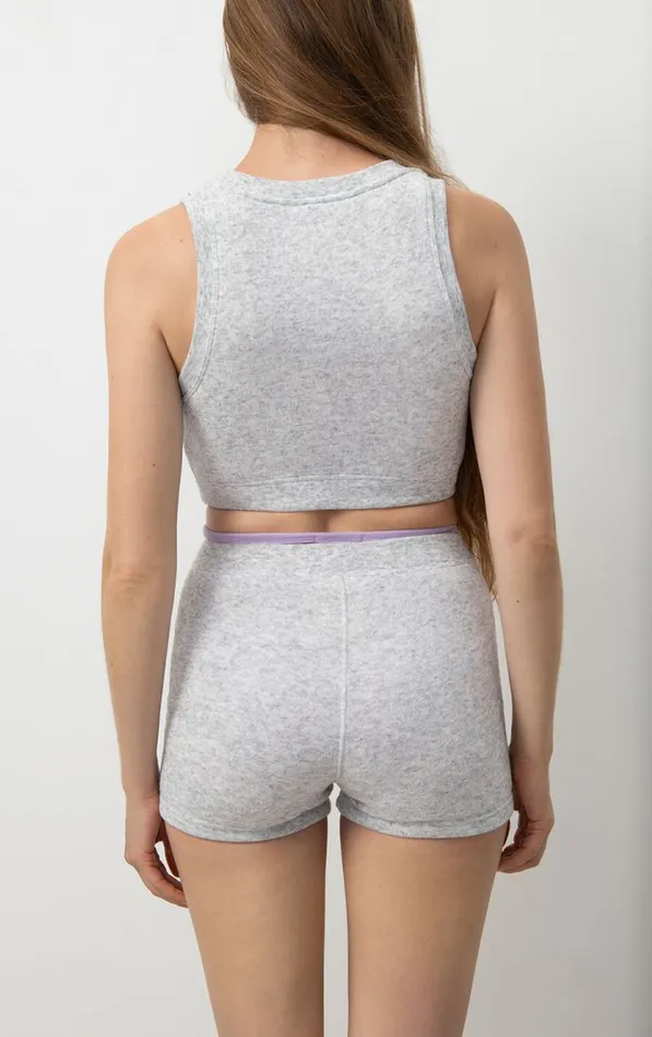 Shorts Evona Melange Light Grey Women American Vintage Shorts Shorts Evona Melange Light Grey Women American Vintage Shorts