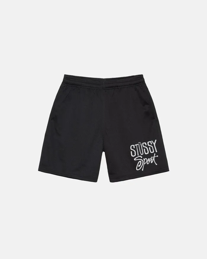 Shorts MenWomen Stussy MESH SHORT SPORT Black