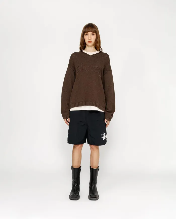 Shorts MenWomen Stussy WATER SHORT BIG BASIC Black Shorts MenWomen Stussy WATER SHORT BIG BASIC Black