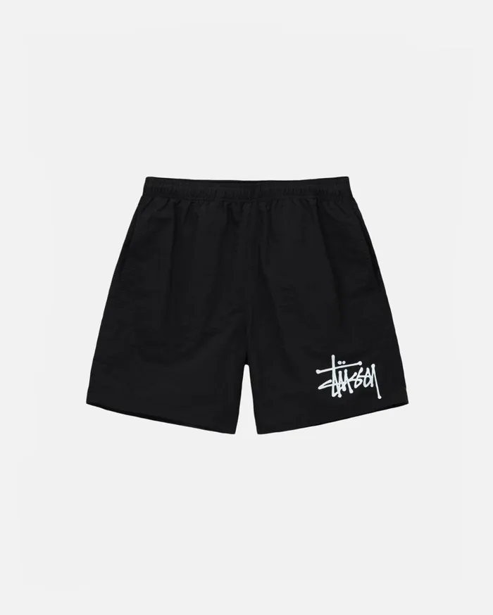 Shorts MenWomen Stussy WATER SHORT BIG BASIC Black Shorts MenWomen Stussy WATER SHORT BIG BASIC Black