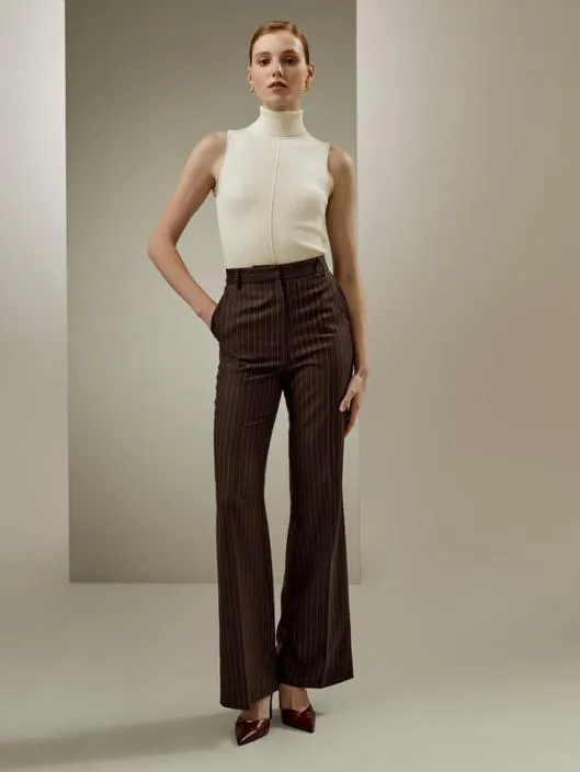 Silk Knitted Turtleneck Sleeveless Top Women Lilysilk Tops