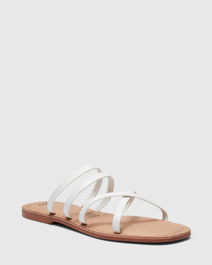 SIMONA WHITE Women Leather Sandals NOVO Shoes