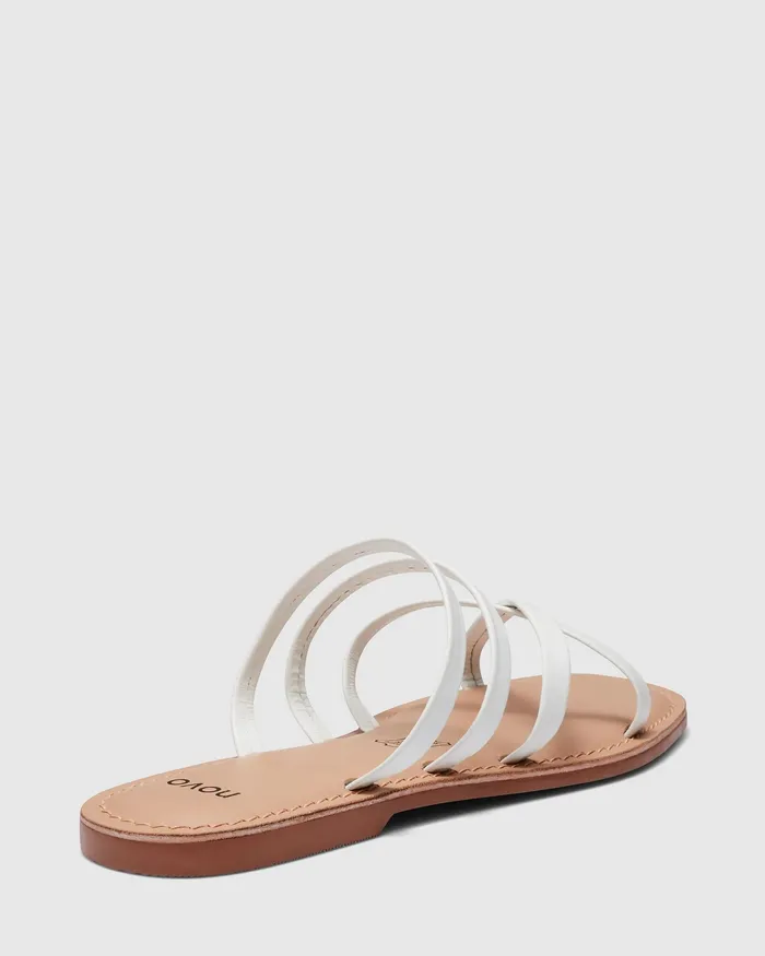 SIMONA WHITE Women Leather Sandals NOVO Shoes