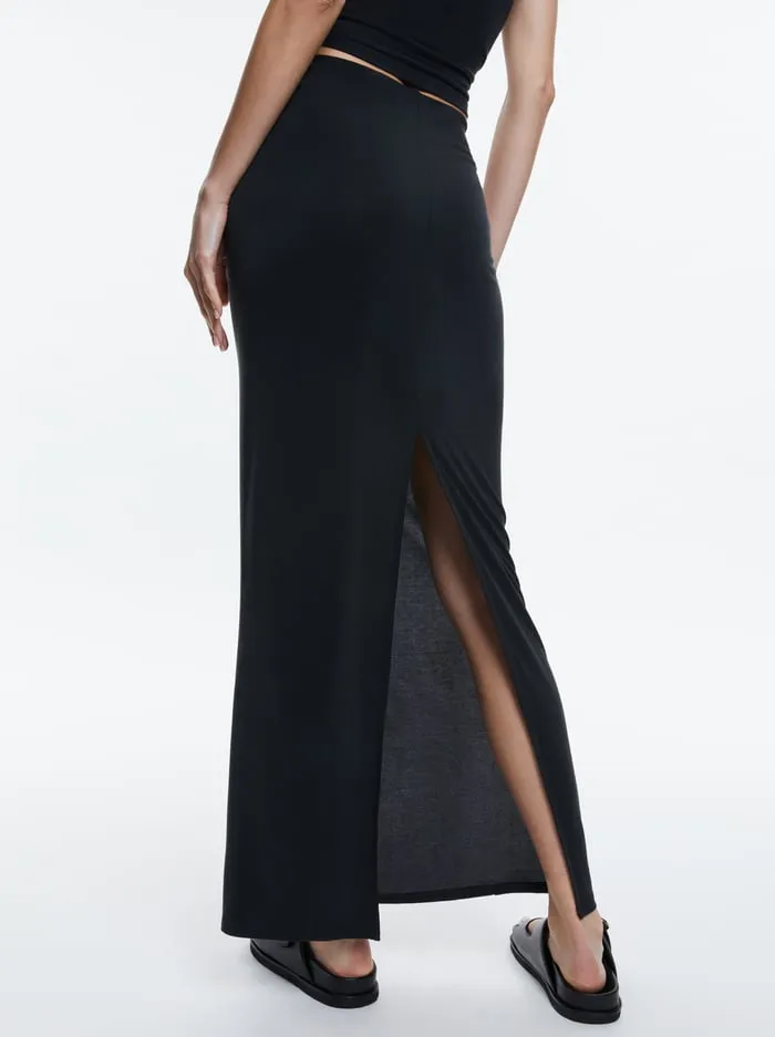 Skirts Women Alice Olivia Agatha Long Pencil Skirt Black