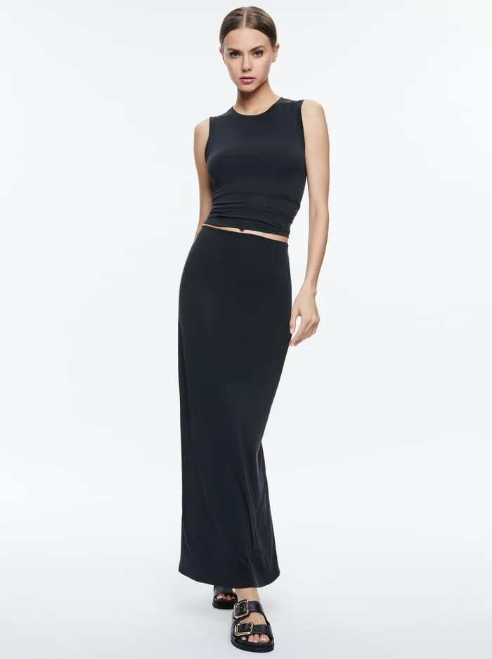 Skirts Women Alice Olivia Agatha Long Pencil Skirt Black