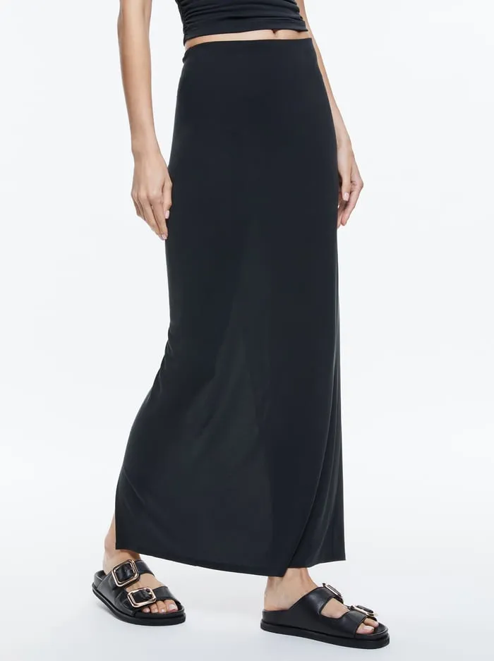 Skirts Women Alice Olivia Agatha Long Pencil Skirt Black