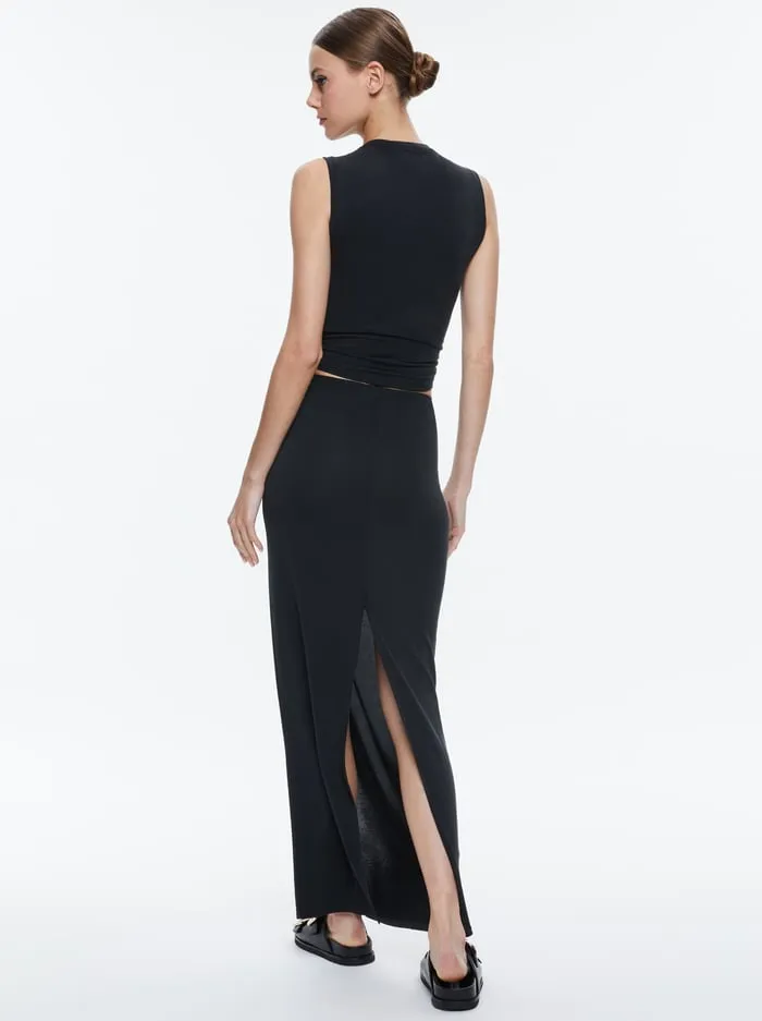 Skirts Women Alice Olivia Agatha Long Pencil Skirt Black