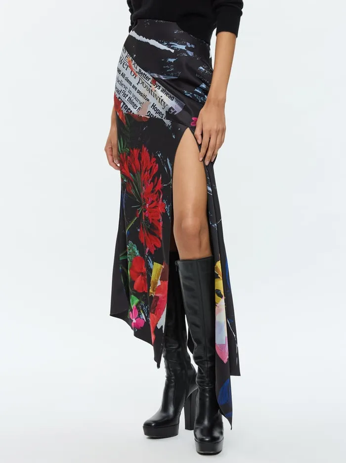 Skirts Women Alice Olivia Ayla Midi Slip Skirt Azalea Floral