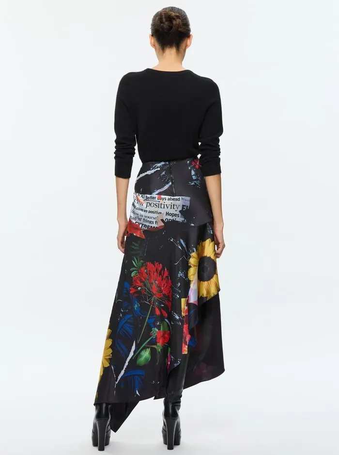 Skirts Women Alice Olivia Ayla Midi Slip Skirt Azalea Floral