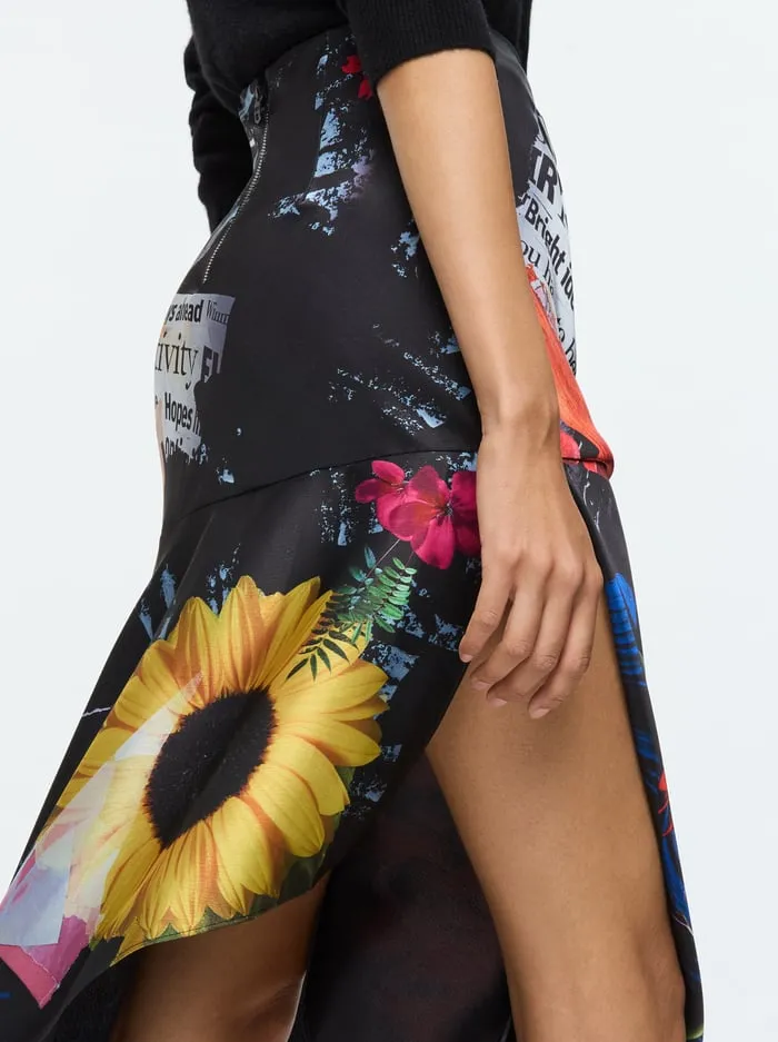Skirts Women Alice Olivia Ayla Midi Slip Skirt Azalea Floral