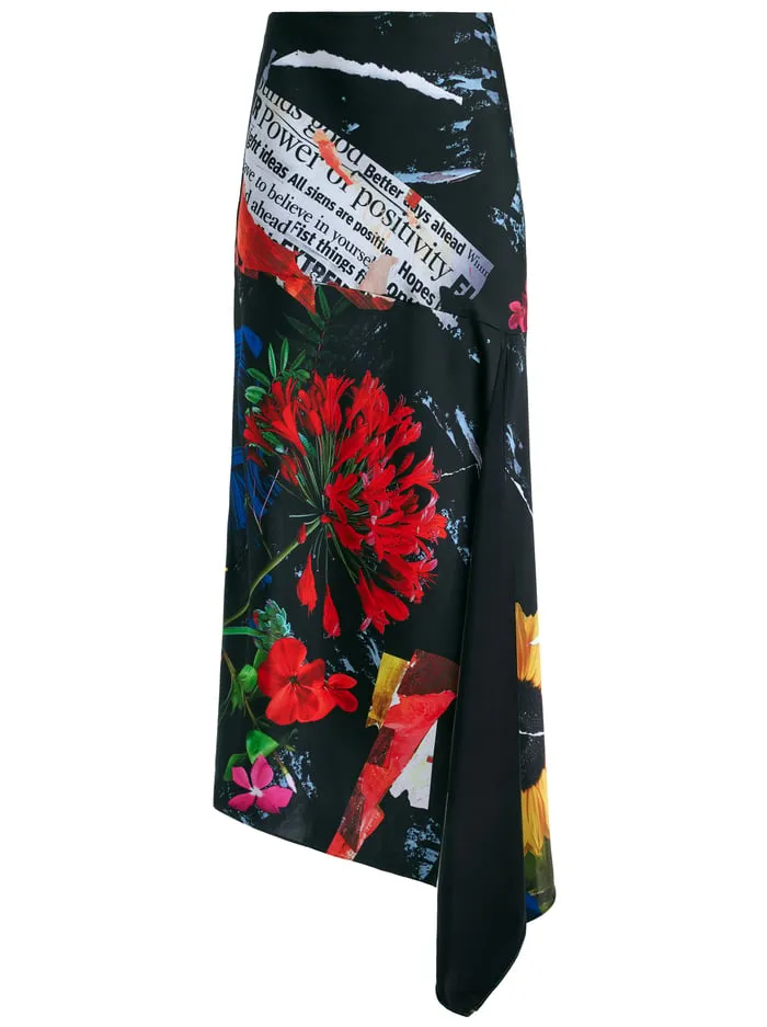 Skirts Women Alice Olivia Ayla Midi Slip Skirt Azalea Floral