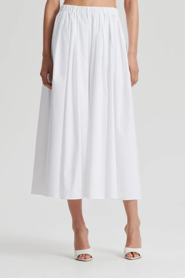 Skirts Women Scanlan Theodore PARACHUTE FULL SKIRT White Skirts Women Scanlan Theodore PARACHUTE FULL SKIRT White