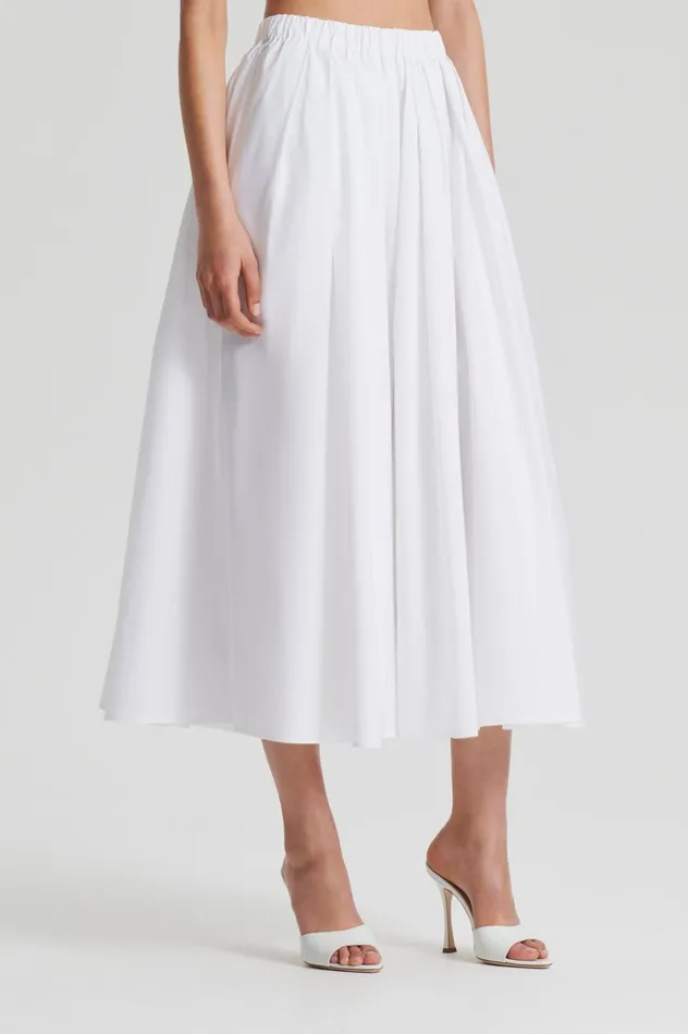 Skirts Women Scanlan Theodore PARACHUTE FULL SKIRT White Skirts Women Scanlan Theodore PARACHUTE FULL SKIRT White