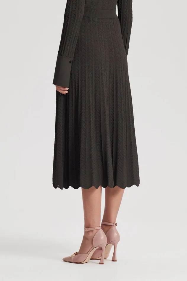 Skirts Women Scanlan Theodore PLEAT LACE SKIRT Jungle Skirts Women Scanlan Theodore PLEAT LACE SKIRT Jungle