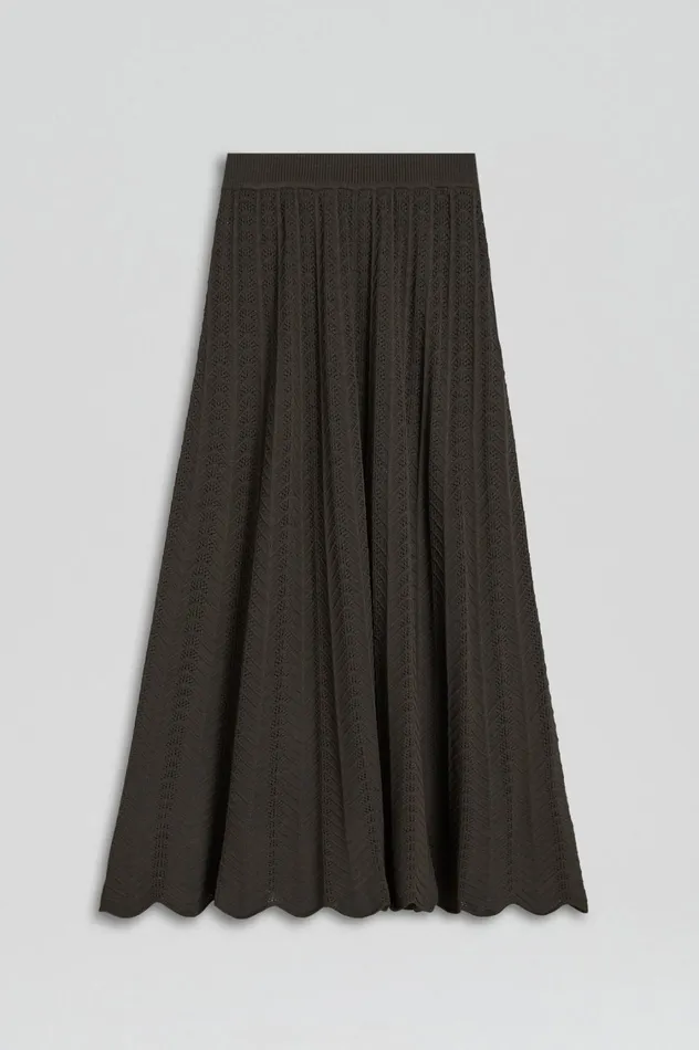 Skirts Women Scanlan Theodore PLEAT LACE SKIRT Jungle Skirts Women Scanlan Theodore PLEAT LACE SKIRT Jungle