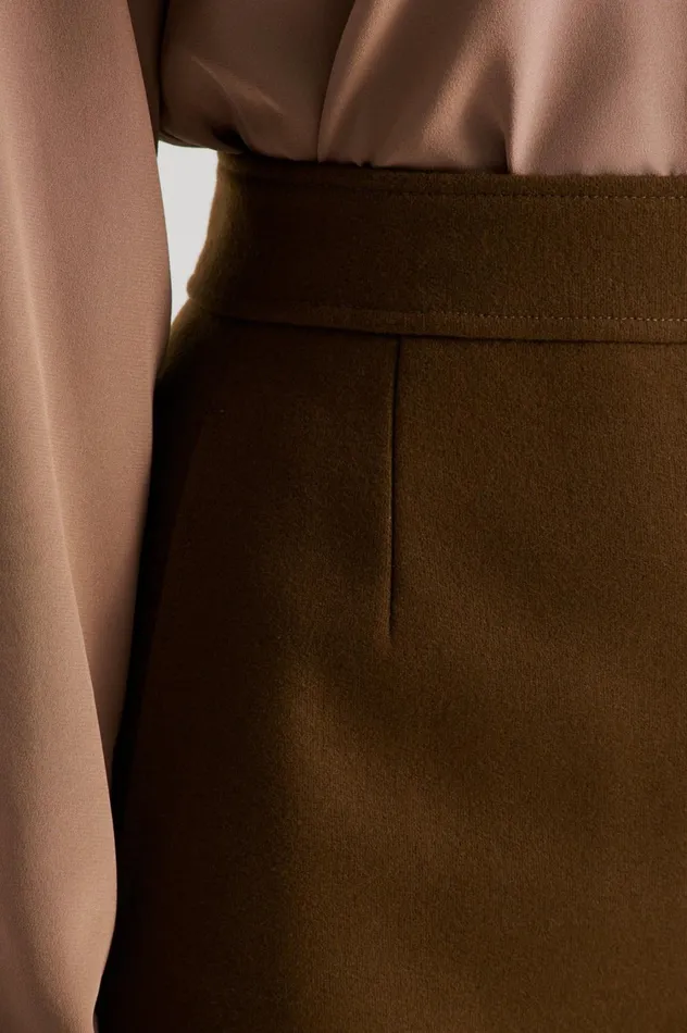 Skirts Women Scanlan Theodore TAILORED MINI SKIRT Khaki Skirts Women Scanlan Theodore TAILORED MINI SKIRT Khaki