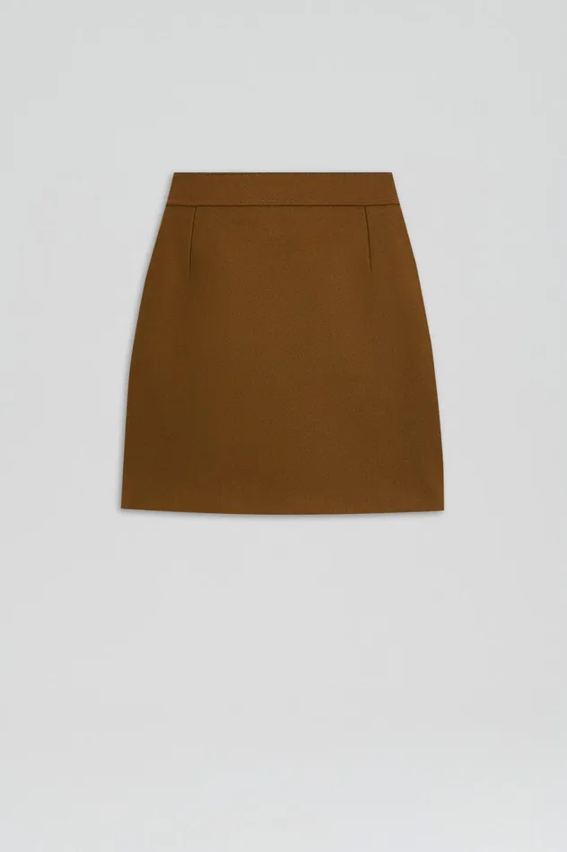 Skirts Women Scanlan Theodore TAILORED MINI SKIRT Khaki Skirts Women Scanlan Theodore TAILORED MINI SKIRT Khaki