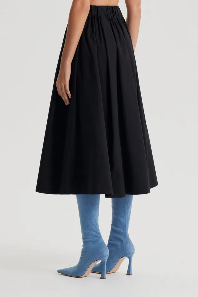 Skirts Women Scanlan Theodore WIDE CARGO SKIRT Black Skirts Women Scanlan Theodore WIDE CARGO SKIRT Black