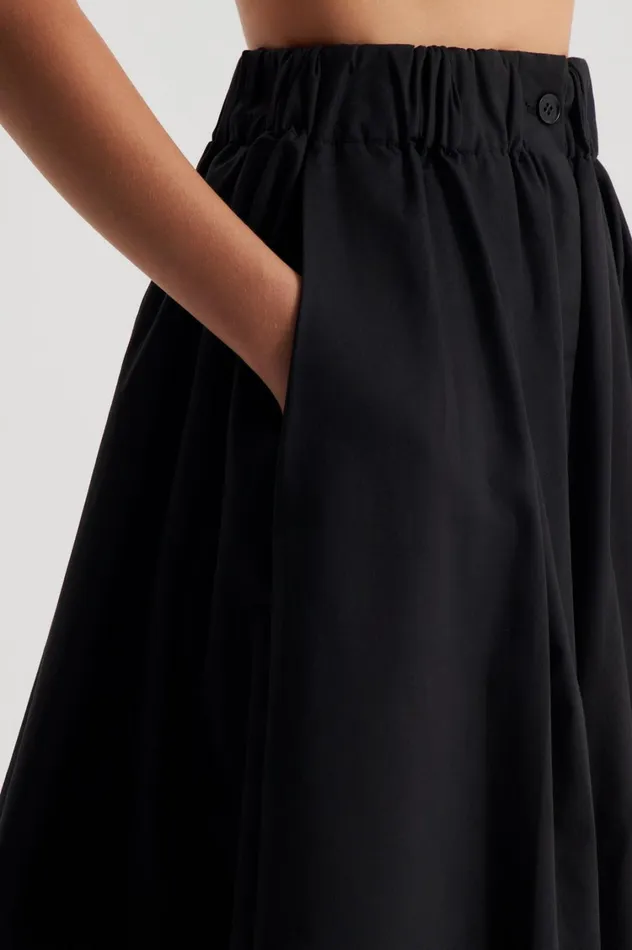 Skirts Women Scanlan Theodore WIDE CARGO SKIRT Black Skirts Women Scanlan Theodore WIDE CARGO SKIRT Black