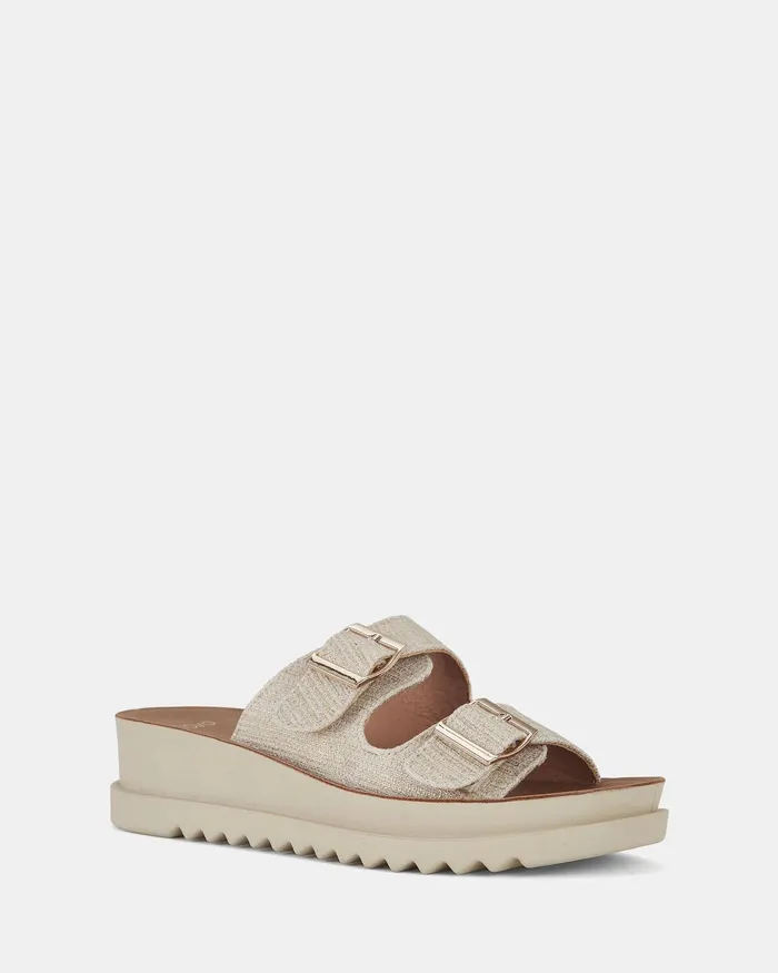 Slides BOLD METALLIC LINEN NOVO Shoes Women