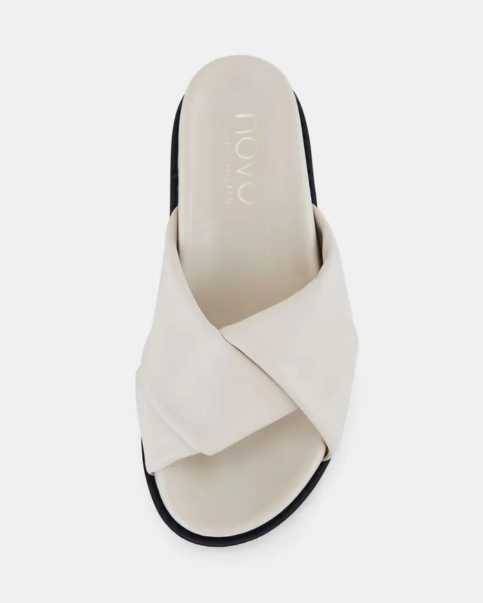 Slides NOVO Shoes Women BRAVERY MT CREAM Flatform