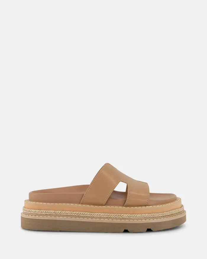 Slides NOVO Shoes Women TENTURE CAMEL Sandals